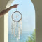 SWECOMZE Traumfänger Windspiele aus Perlmutt, Weiß Natürliche Schale Capiz-Muschel Girlande Glockenspiel Fensterschmuck Mobile für Fenster, Wand