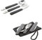 ANTEVIA Matériaux Lot de 3 Couverts Pliable Camping en INOX + étui de Rangement | Plus DE 10 MODÈLES | Camping Lunch Box Transportable Table (Platoon)