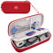 PROHAPI Harte Stethoskophülle, Große Stethoskop-Tragetasche mit Ausweisfach, Kompatibel mit 3M Littmann/ADC/Omron/MDF Stethoskop Inklusive Netztasche für Krankenschwesterzubehör (Feuerrot)