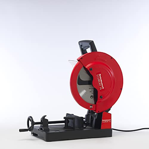 Rotabroach Metal Cutting Chop Saw - 110v Powerful 2200w 355mm Cutting Disc, Swivel Vice 45 Degree Cutting, Retractable Blade Guard Circular Saws