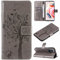 Hancda Coque pour Xiaomi Redmi Note 12 4G, Etui Housse Coque en Cuir avec Motif Porte Carte Portefeuille à Rabat Magnétique Support Flip Case Cover Antichoc Coque pour Xiaomi Redmi Note 12 4G,Gris
