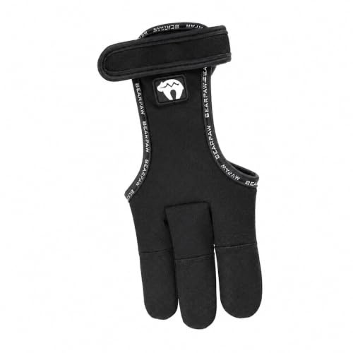 Bearpaw Dynamic 3 Finger Schießhandschuh aus Polyester und Cordura | Schnelltrocknend, wasserabweisend und abriebfest mit verstellbarem Handgelenkriemen für komfortables Training.