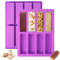 2 Piezas Moldes de Silicona Rectangulares, Molde de Silicona Grande de 8 Cavidades, Moldes de Barra de Cereal, Barritas Molde de Horno de Silicona para Hacer Muffins, Brownies, Pan de Maíz, Jabones
