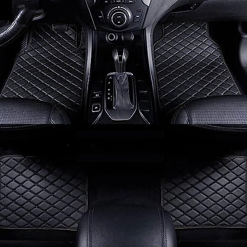 Auto FußMatten für VW Polo Ⅴ 6R, 6C 2011-2015 2016 2017 2018 (LHD), wasserdichte und Verschleißfeste Anti Kratz PU Leder Auto FußMatten, Innere Zubehör,All Black