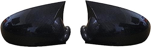 NOVSKI Rückspiegel Spiegelkappen für VW Golf 5 MK5 2003 2004 2005 2006 2007 2008 2009 GTI R32,Shell Borte Spiegelabdeckungen Ersatz Seitenspiegel Abdeckkappen AutoStylingZubehör.,A-Carbon Fiber