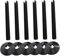 6PCS Radiator Pipe Covers Plastic Black Radiator Cover 0.6x7.9 Inch Anthracite Radiator Pipe Covers with Radiator Pipe Collars Easy to Install Large Radiator Cover(Black)