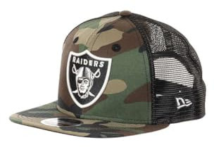 New era Las Vegas Raiders NFL Woodland Camo 9Fifty Original Fit Snapback Trucker Cap - One-Size