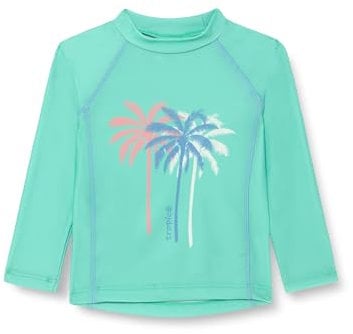 Playshoes Maglietta Rash Guard, Palme Menta Manica Lunga, 122/128 Bambine e Ragazze