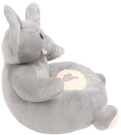 Jiawu Plüsch-Charakter-kinderstuhl, Vermächtnistragbarer Schöner -sofastuhl mit Stofftieren für Spiele (Kleiner Elefant)