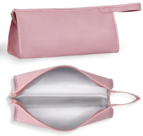 HomeGadget Föhn Reise Tasche - [ 35 cm x 14 cm x 15 cm] - Kunstleder Reisetasche mit Handgriff - ideales Reiseetui für z.B. Dyson Airwrap in Rosa