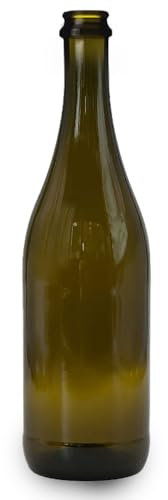FERRAMENTA BONIFAZIO 40 Pezzi Bottiglia Emiliana per Vino Spumante e Prosecco da 750ml con Predisposizione per il Tappo a Corona o di Sughero (29mm) Colore Uvag