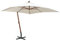 42968 Parasol déporté avec mât en bois Blanc 300 x 300 cm, grand