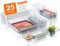 Lifewit Set de 25 Organizador Cajones, Caja Separadores Plastico Transparente para Escritorio y Gavetas, Bandejas de Almacenaje, Ordenacion de Cajones para Maquillaje/Papeleria/Baño/Dormitorio/Cocina