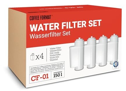 Coffee Format SET 4 Stück Wasserfilter kompatibel mit Kaffeautomat Bosch, Siemens, Neff, Ersatz für Brita INTENZA oder TZ70003, TZ70033, TCZ7003, TCZ7033, TZ70003, 575491, 467873, 00467873, 00575491