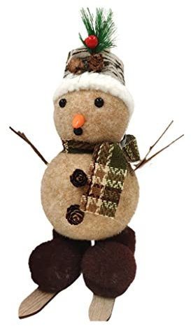 Yjcnelcr Dekoration Weihnachten Plüsch Schneemann Hut für Ornamente Stehtisch Display für Kinder