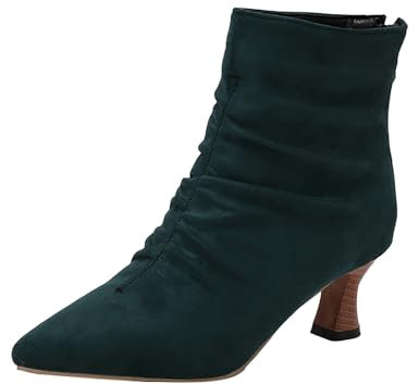 Generico Stivali Donna Invernali Bassi, Tronchetti Donna Vintage Eleganti, Boots Comoda Scarponcini Corti Morbidi Stivaletti Donna Motociclista Classici Neri Stivali Donna