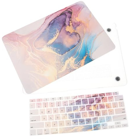 WATIIFUFU A1932 360° Edge Protection Marble Pattern Keyboard Cover Scratch Laptop Shell