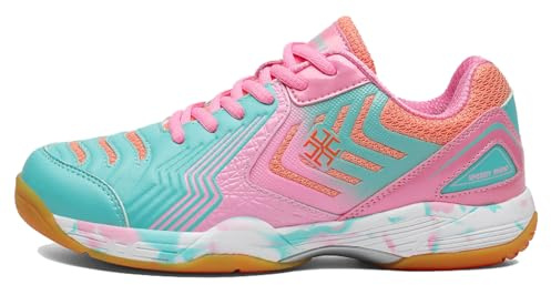 Leichtrit Badminton Schuhe,Tennis Shoes,Volleyball Schuhe Herren,Indoor Hallenturnschuhe,Badminton Schuhe Damen,Tischtennis Schuhe,Komfort,rutschfeste,Atmungsaktives,DäMpfung,Für Einsteiger,Weiß