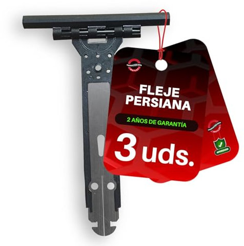 3 bandes de volet roulant de 15,5 cm | Supports pour sangles de volet roulant en aluminium et PVC | Acier inoxydable et nylon gris | Bande de sécurité pour union des lamelles de volet roulant et de