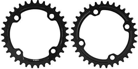 AKLOSIPY 32 34 36 38T BCD 104 Mountainbike-Stahl-Single-NK-Kette Rep-Teile Übermäßige Leistung Mountainbike-Kette Hat Excel38-Zahnkette, Kette 104 BCD-Kette D 104 BCD 38T Procraft Pro 3