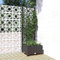 Tidyard Jardinière avec Treillis Noir 40x40x121,5 cm PP Bac de Plantation pour Cultiver Fleurs, Herbes, Plantes, Extérieur Lit Surélevé de Jardin Potager pour Terrasse, Balcon