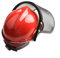 ZiStarlilife Chainsaw Safety Helmet, Chainsaw Safety Cover with Mesh Visor, Red Outdoor Protective Chainsaw Safety Helmet Cover Mesh, for Lawn Mower, Brushcutter