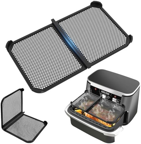 Grille Anti Projection pour Air Fryer Ninja 10,4 L AF500EU, Protection en en Silicone Réutilisable pour Friteuse à Air Chaud, Anti Eclaboussure pour Ninja Foodi Flex 10,4 L, Accessoires Moule Air Frye