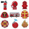 Attuslla 9 PCS Firefighting Theme Iron on Patches, Firefighter Sew on Repair Embroidered Applique for Clothes, Backpacks, Hats, DIY Crafts
