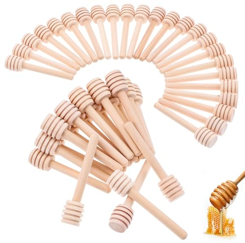200Pcs Honey Dipper Sticks, 3 Inch Portable Mini Honey Stirrer Stick Honeycomb Dipper for Tea Charcuterie Drizzle Jar Wedding Party Favors