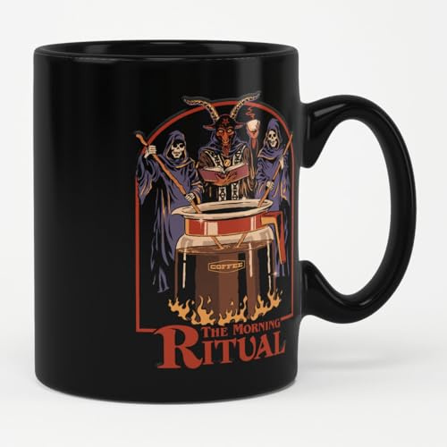 Steven Rhodes Offizielles Lizenzprodukt The Morning Ritual Kaffeebecher (Schwarz)