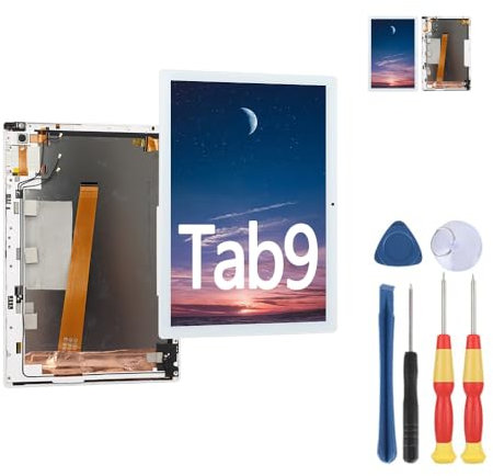 MinTroSD Pantalla táctil para Blackview Tab 9 LCD que reemplaza las piezas con herramientas (con marco blanco)