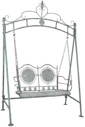 L3s9mPzVb4 Gartenmöbel Schaukelstuhl aus Eisen for den Garten im Freien, Doppelstuhl zur Balkondekoration, geeignet for den Terrassenpark