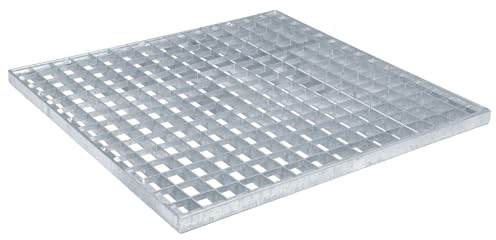 vidaXL Gitter Silber 50 x 50 x 2 cm Feuerverzinkter Stahl