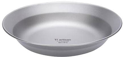 Risveglio Titan Camping Teller Schüssel Geschirr Outdoor Geschirr Ultraleichtes Kochgeschirr-Set mit Aufbewahrungstasche, 500 ml 750 ml 850 ml