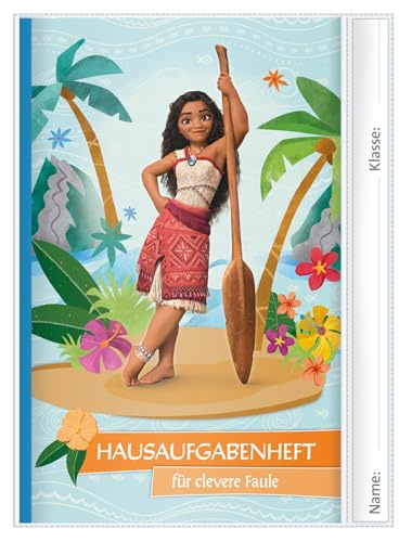 ROTH Hausaufgabenheft für clevere Faule 2026/2027, Character Movie Edition – A5 Schülerkalender mit vorgetragenem Stundenplan & Stickerbögen – 1 Woche auf 2 Seiten (Disney Vaiana)