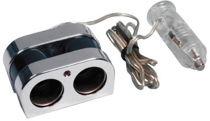 Pilot LA_39082 Zigarettenanzünder-Doppelsteckdose, 12V, 1 x Stecker auf 2 x Buchse