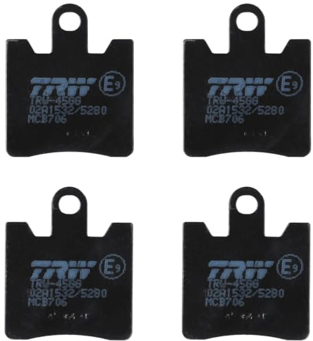 TRW MCB706 Brake Pad Set Disc Brake Organic Allround Compatible for Sym GTS - Front Axle and Other Vehicles