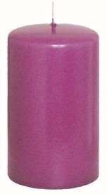 Stumpenkerzen Pflaume 12 x 4 cm, 16 Stück