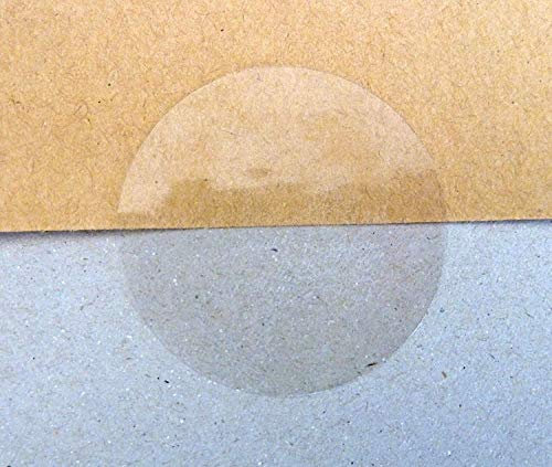 50 Stück 50 mm, runde, transparente, glänzende Siegeletikette (50 Stück runden Etiketten).