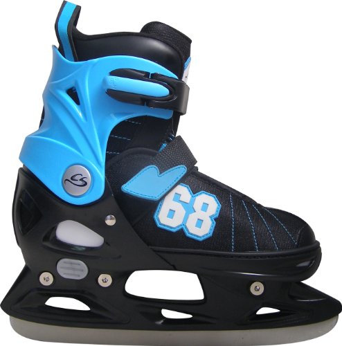 Cox Swain größenverstellbare Kinder Schlittschuhe Goal Gr. XS bis L, Colour: Black, Size: S (33-36)