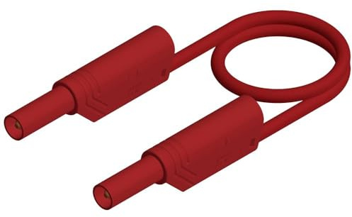 Aderendhülsen von Sicherheit [Stecker A Leiste 4 mm – Stecker A Leiste 4 mm] 1.00 m rot SKS Hirschmann MLS SIL WS 100/1 Ro
