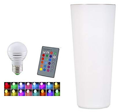 STARFIVE Vaso Luminoso Multicolor in Resina, Illuminato