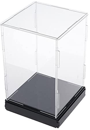 F Fityle Vitrine Acrylique Transparent Présentations Caisse d'Affichage Antipoussières pour Figurine, Hélicoptère, 15x15x20cm