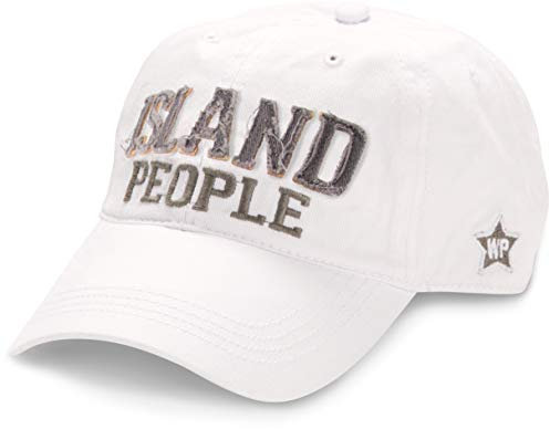 Pavilion Gift Company Herren Pavilion – Island People – Baseballkappe, verstellbar, Weiß, 8.5 IN