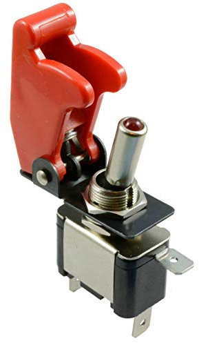 Lot de 2 interrupteurs à bascule marche/arrêt SPST avec LED pour voiture de compétition