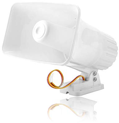 Kafuty 12V Alarm Sirene für Home Security Wired Dual Tone 150dB Warnung Althorn Alarm System mit feuerhemmender Hülle, geeignet für Alarm Host/Gasleckalarm/Infrarot Peripheral Alarm Equipment, etc
