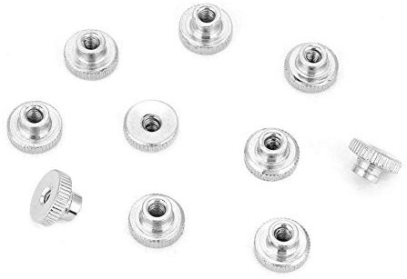M3 M4 M5 M6 M8 M10 Vernickelter Kohlenstoffstahl Handfest Rändelmuttern Griff mit Muttern(M3(10pcs))
