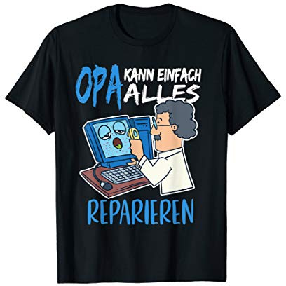 Computer Fachmann T-Shirt Opa Kann Alles Reparieren T-Shirt