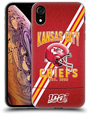 Head Case Designs Offizielle NFL Football Streifen Kansas City Chiefs Logo Art Gel Handyhülle Hülle [Militärischer Schutzgrad] Kompatibel mit Apple iPhone XR