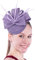 Coolwife Damen Fascinator Hut Sinamay Pillbox Blume Feder Tee Party Derby Hochzeit Kopfbedeckung - Violett - Einheitsgröße